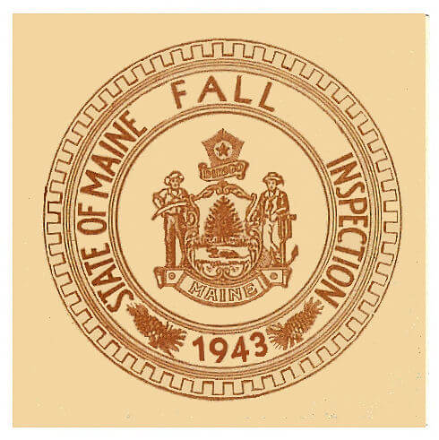 (image for) 1943 Maine Fall Inspection sticker